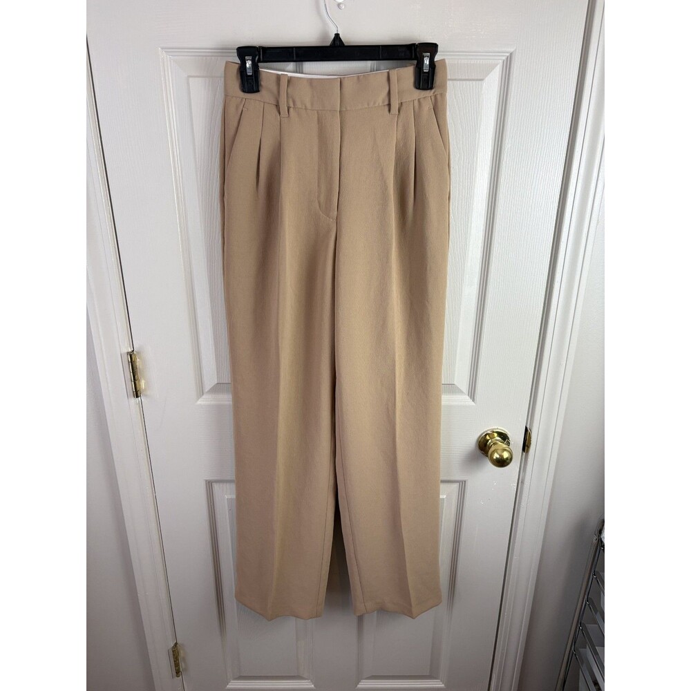Aritzia Straight Leg Pants in Beige/Tan